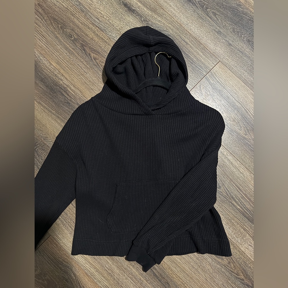 GAP Black Hooded Knit Pullover